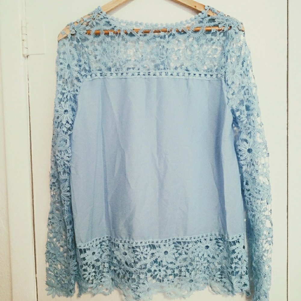Floral Crocheted Blouse